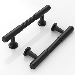 9BUILD 10 Pack 3 Inch(76mm) Matte Black Cabinet Pulls Kitchen Cabinet Handles Kitchen Cabinet Hardware Black Handles for Cabinets Cupboard Drawer