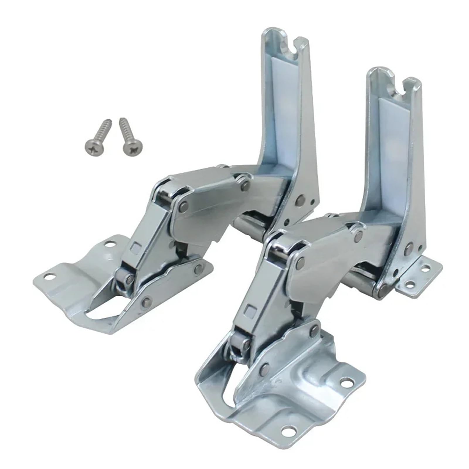 1 Paar Kühlschrankscharniere Kompatibel mit Siemens, Kompatibel mit Bosch | Flaches Festwinkel-Scharnierpaar; 95 mm Länge, 36 mm Lochabstand, 25 mm Breite