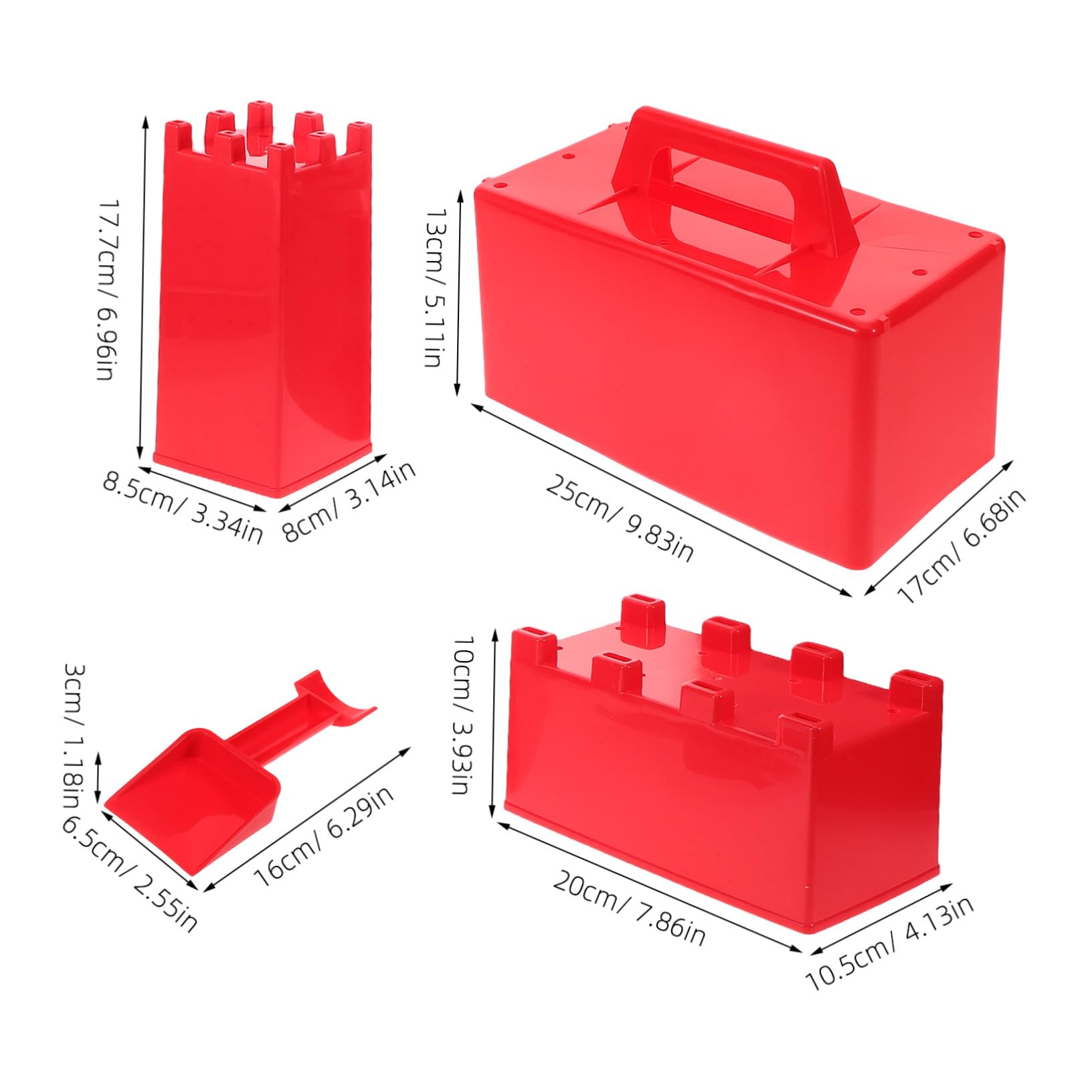 ORFOFE Moldes de Ladrillos de Nieve para Juego Pala Plástico Duradero y Diseño Antifrío para Construcción de Castillos y Fuertes Invierno al Aire