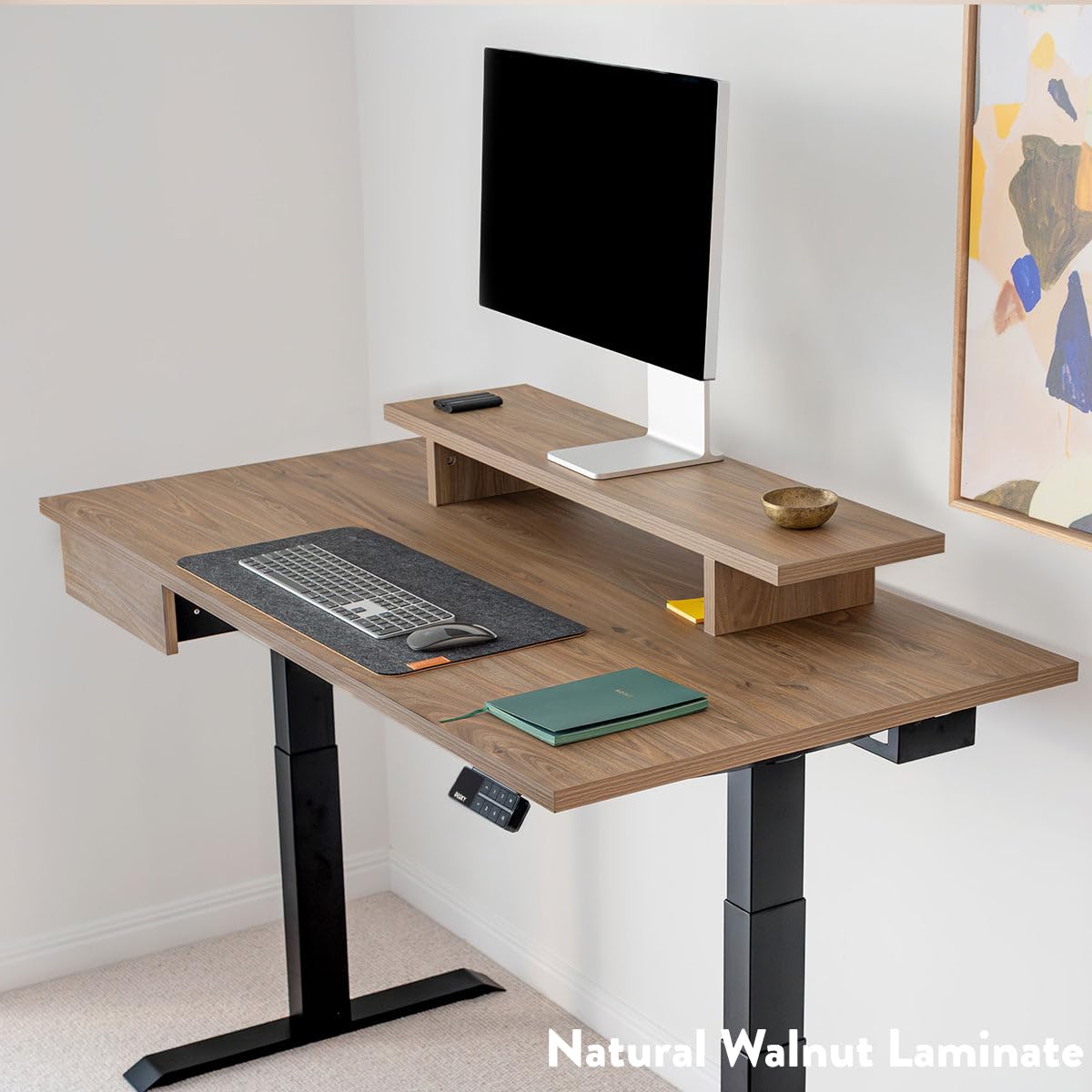Amazon.com: Desky Monitor Stand - Natural Walnut : Electronics
