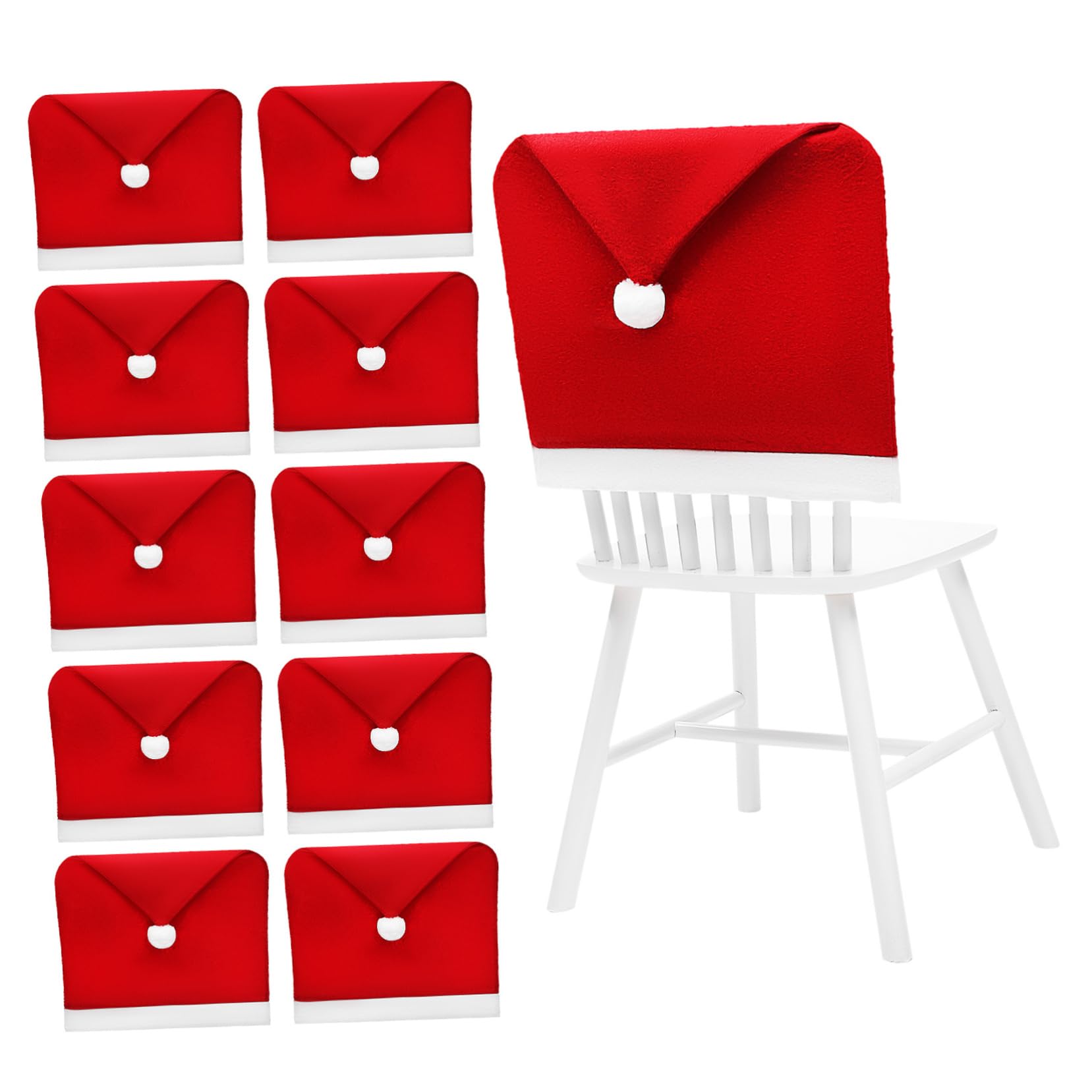 Housse de chaise de Noël rouge décoration de table lot de 10 pièces