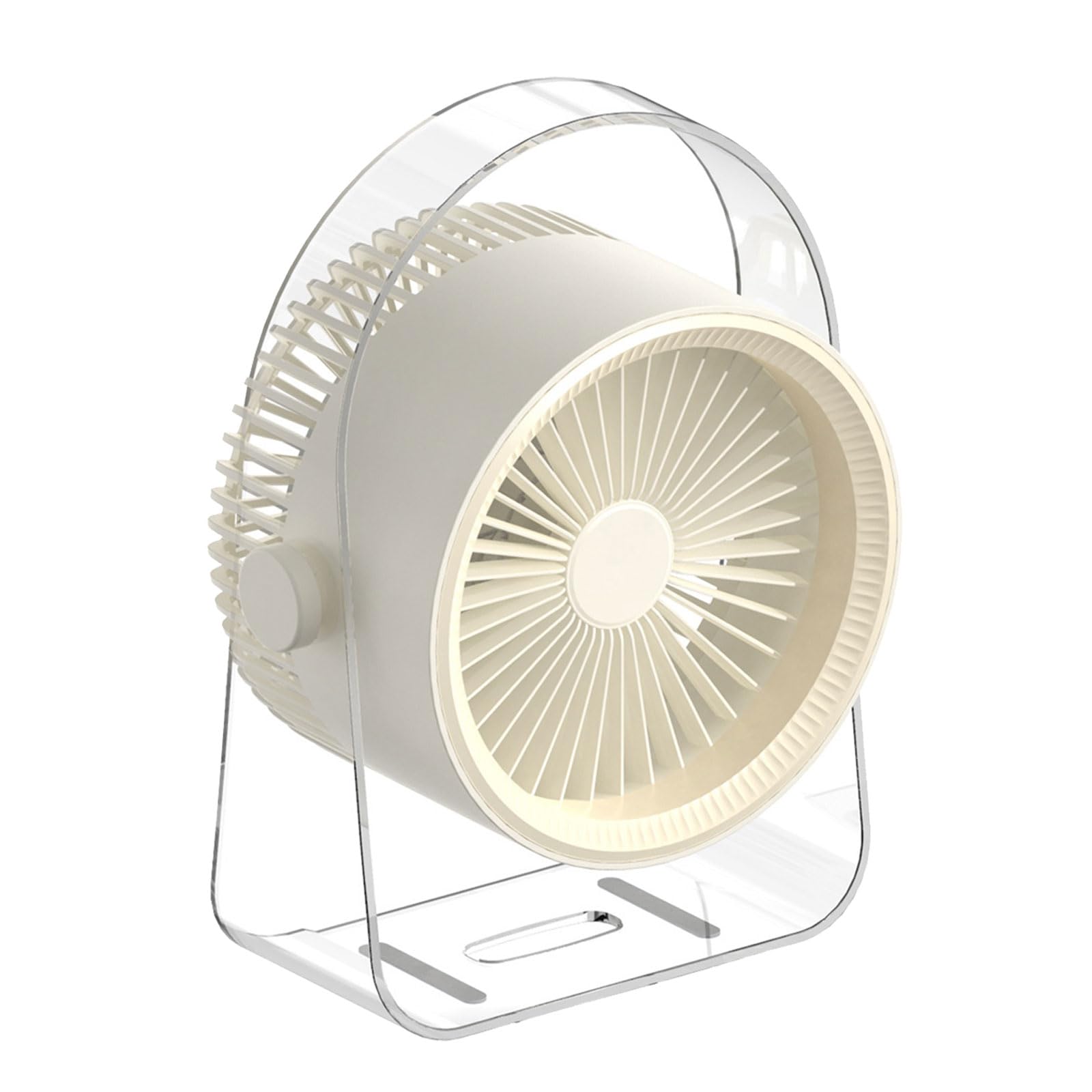 TAZIZI USB Rechargeable Quiet Desk Fan Wall Mounted Cooling Device Adjustable Speed Cooling with 2000mAh Battery Small