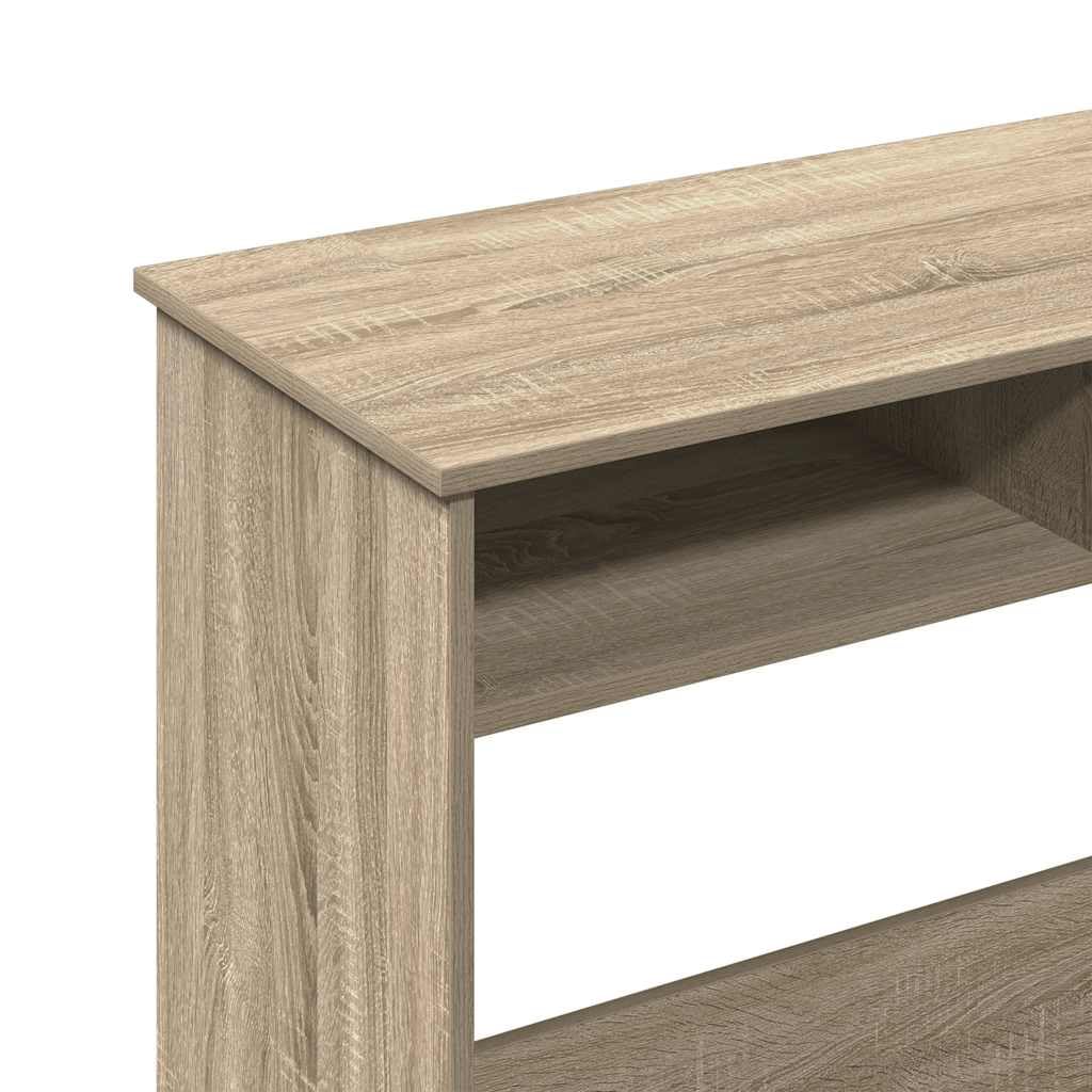 Escritorio de madera de roble Sonoma, 80 x 40 x 75 cm, mesa de ordenador con amplia superficie de trabajo y mucho espacio para carpetas y dispositivos de PC, versátil
