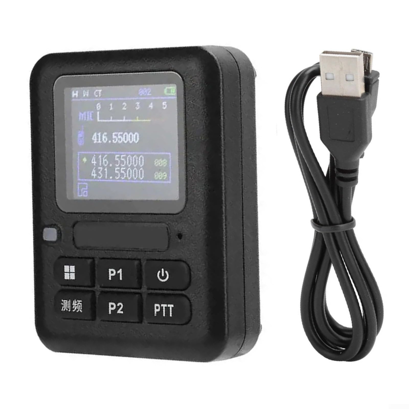 1 contatore di frequenza walkie-talkie con batteria da 500 mAh, decodifica rapida per gli appassionati di radioamatori e gli utenti esterni