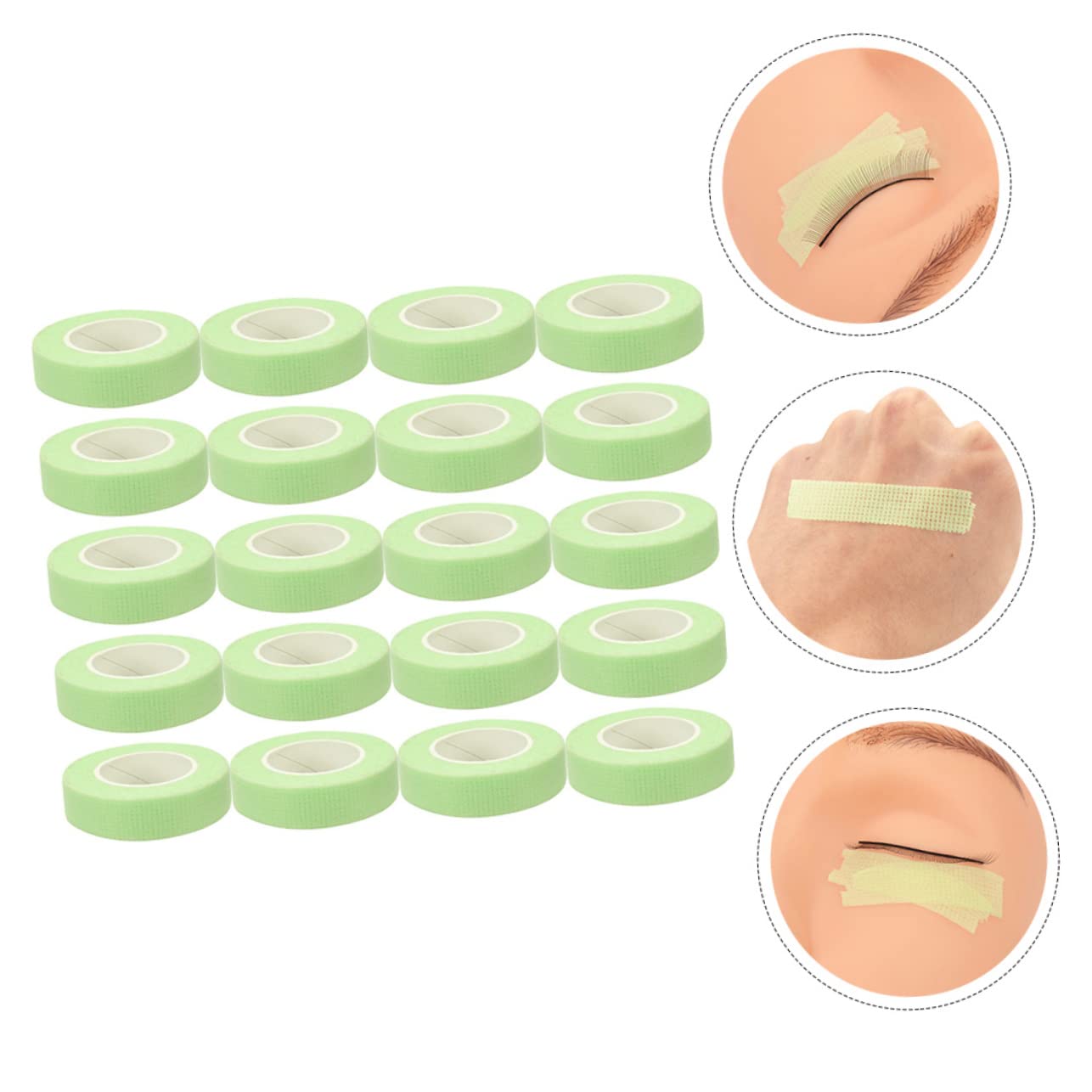 20rolls Lash Extension Tape Self-Adhesive DIY Lash Extensions Breathable Fabric Tape Supplies Safe Comfortable
