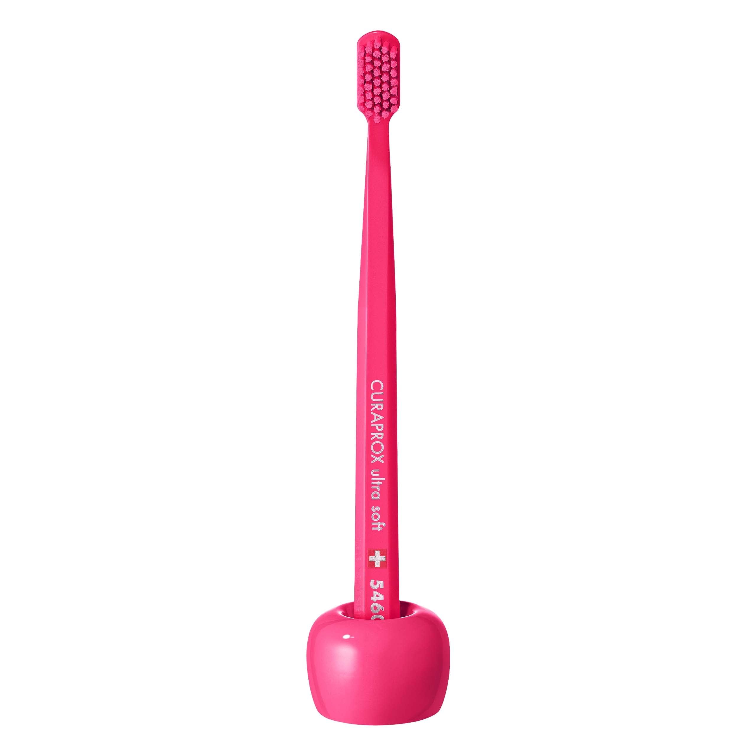 Curaprox Magenta Toothbrush Holder – Ceramic Stand For Manual Toothbrushes | Single Pack | Designed In Switzerland