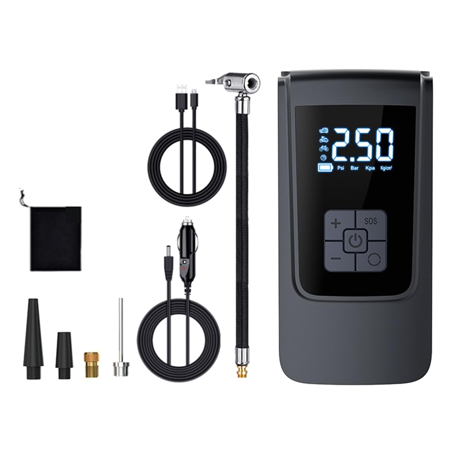 Hsioluted B Tire Inflator Portable Air Compressor For Car 6000Mah Electric Compressor Pump Cordless 150Psi Cordless For Car Tires