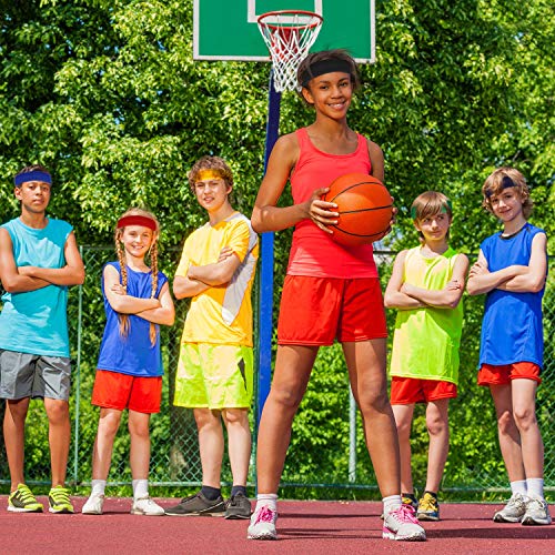 Image of Bememo 12 Pcs Sweatbands Sport Headbands for Men & Women Basketball Headband Sport Competitions Sweat Headbands Running Terry Cloth Moisture Wicking for Yoga,Tennis,Gym,Exercise