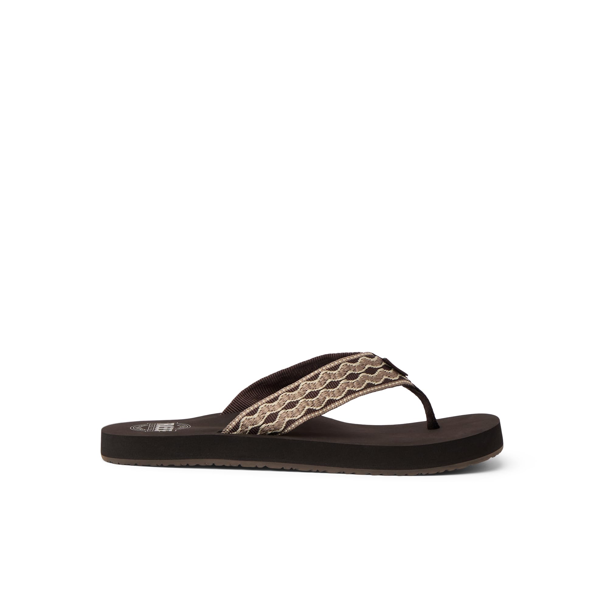 REEF Smoothy - Chanclas de playa para hombre, correa tejida suave hecha de PET 100% reciclado, Marrón marrón, 45 EU