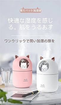 Amazon.co.jp: 加湿器 卓上 小型 空気清浄機 300ml USB給電