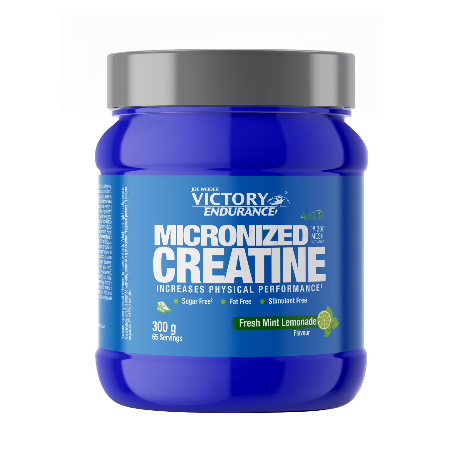 Micronized Creatine (300g) Fresh Mint Lemonade Flavour. Creatine Monohydrate 200 Mesh Ultrafine with AstraGin improving Absorption, Sugar-Free, Vegan, Increases Physical Performance
