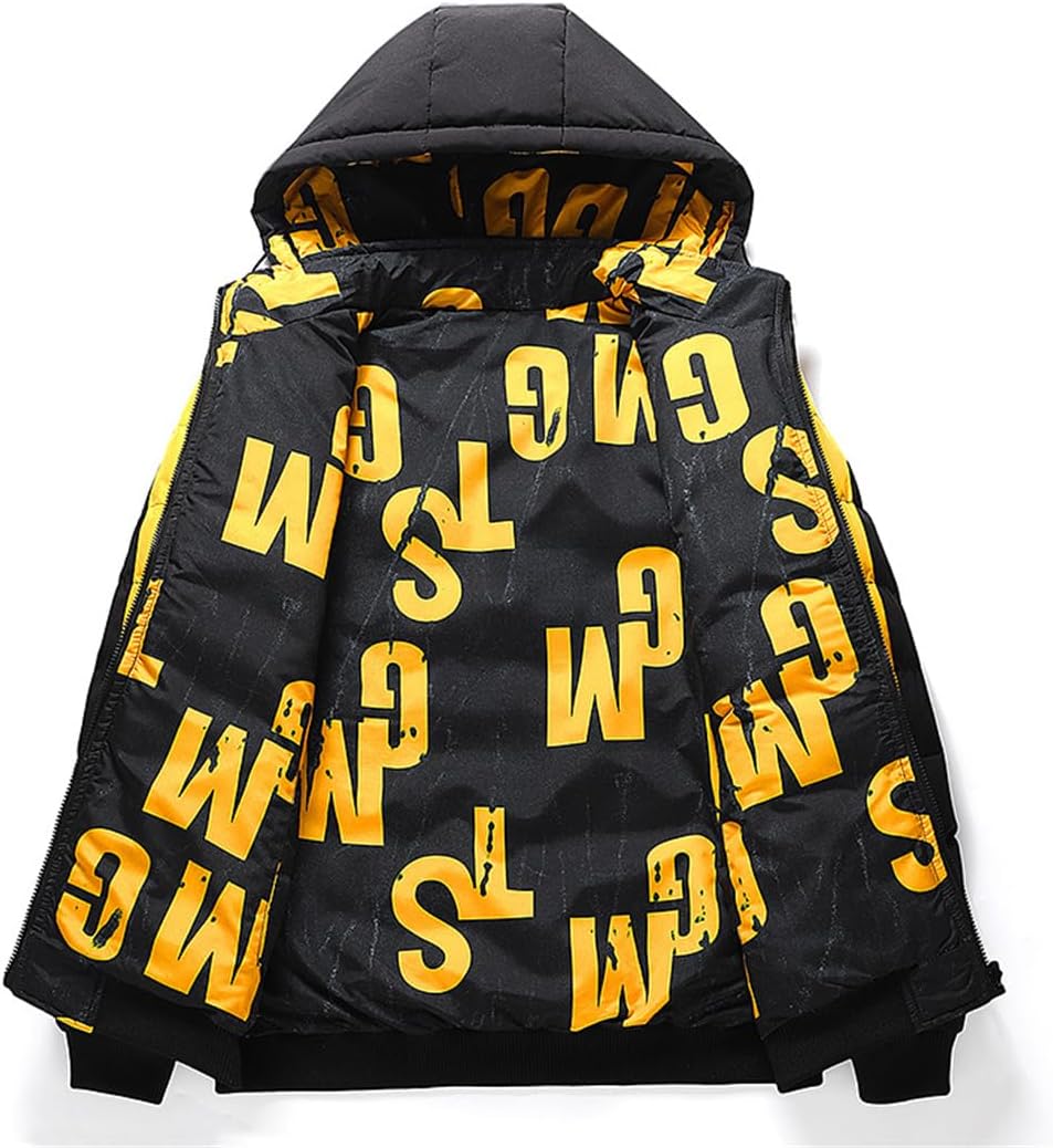 Men Reversible Winter Jacket Outdoor Hooded Parkas Winter Male Jacket Parka Coat Wear Down Jackets