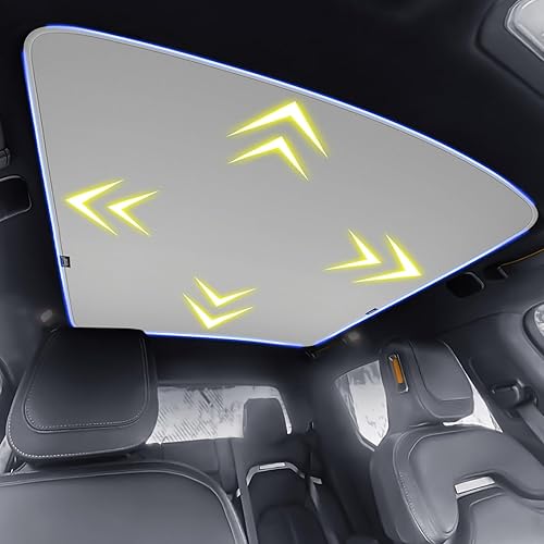Miniatura 7 de Parasol de techo de vidrio para R1T, cubiertas de techo corredizo con cubierta aislante compatible con accesorios Rivian R1T 2022 2023 2024 (gris)