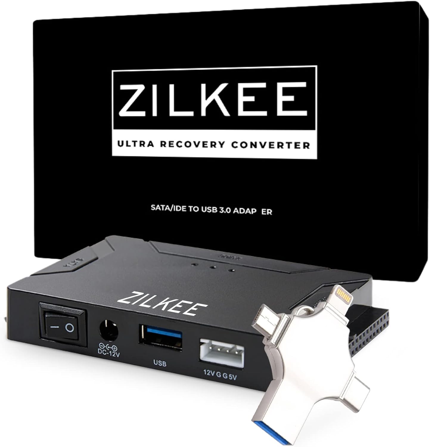 ZILKEE Ultra Recovery Converter & Phone Converter Value Bundle SATA to