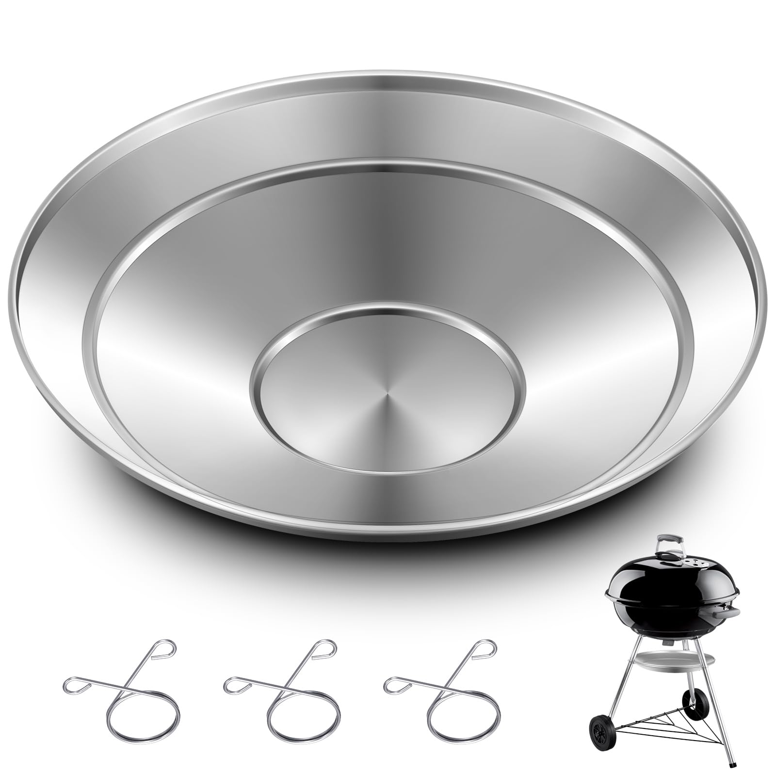 MorningRo 1 Pcs 13-1/2 Inch Diameter Ash Catcher Pan