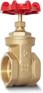 SYWUWV 2" NPT Brass Gate Valve - Heavy Duty Female Thread Manual Wheel Handle Sluice Valve for Water Oil Gas Plumbing HVAC DN50