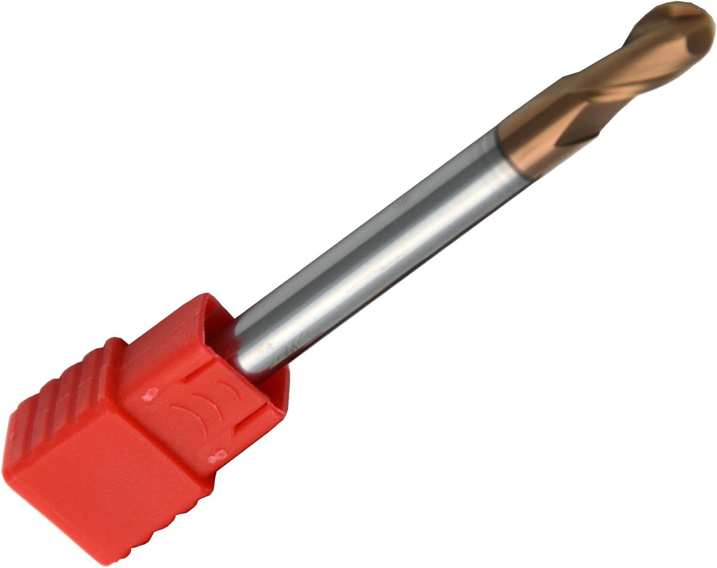 Wokesi 6mm Cutting Radius,12mm Shank Dia,100mmOAL,HRC60,2Flutes,Extra Long,AITIN Finish,Solid Carbide,Ball Nose End Mill Endmills CNC Router Bits Cutting Tools (R6*12mmDia*12mmShank*100mmOAL)