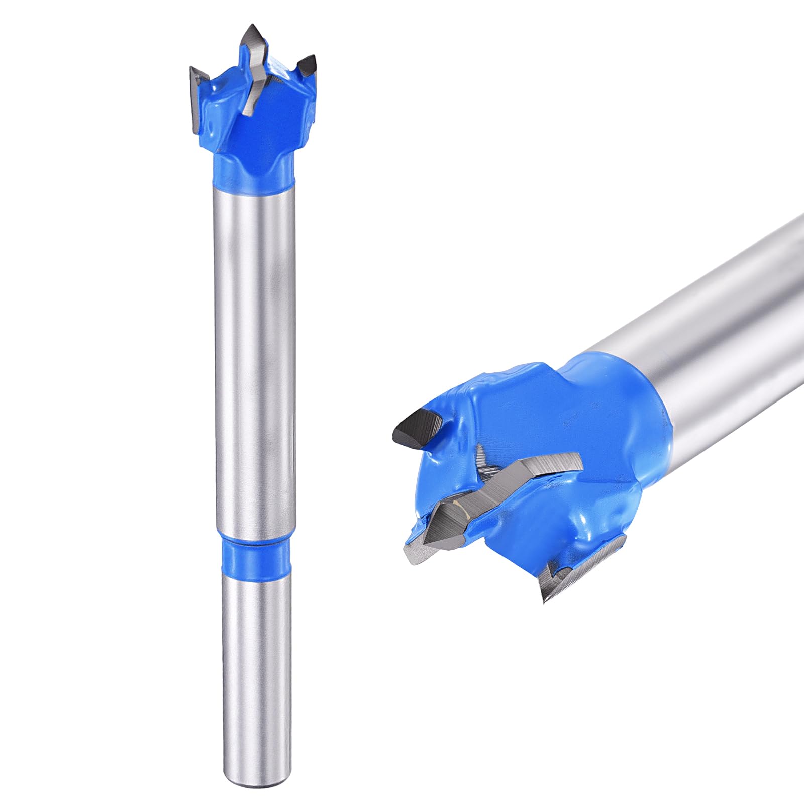 DTGN 12mm Forstner Drill Bit 15/32" 2 Flutes Tungsten Carbide Blue 2Pack