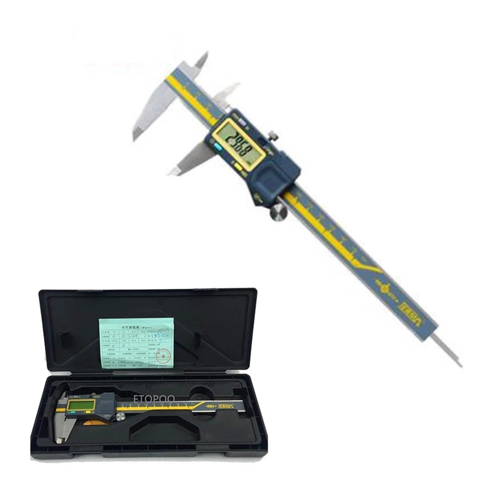Calibrador Digital de origen ABS 0-150mm, 6 pulgadas, 200mm, 300mm, 0.005mm, calibrador Vernier electrónico a prueba agua IP54, micrómetro,Calibración precisa(0-300mm)