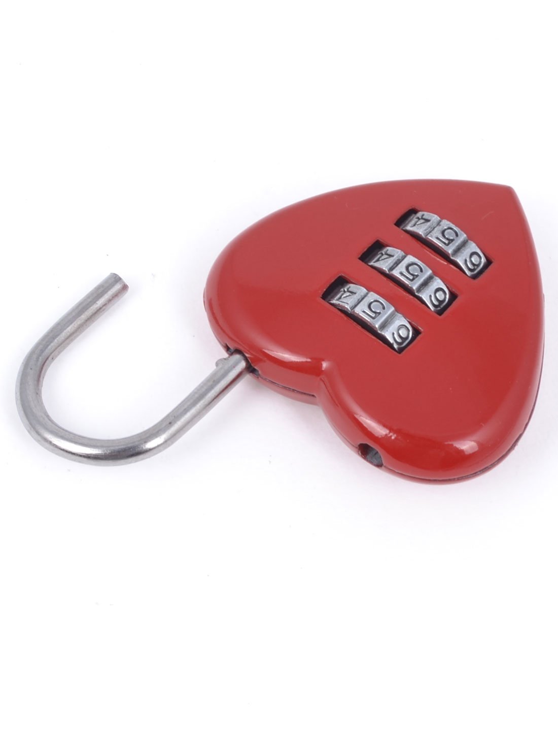 Aexit Red Heart Padlocks & Hasps Shaped 3 Digit 0-9 Number
