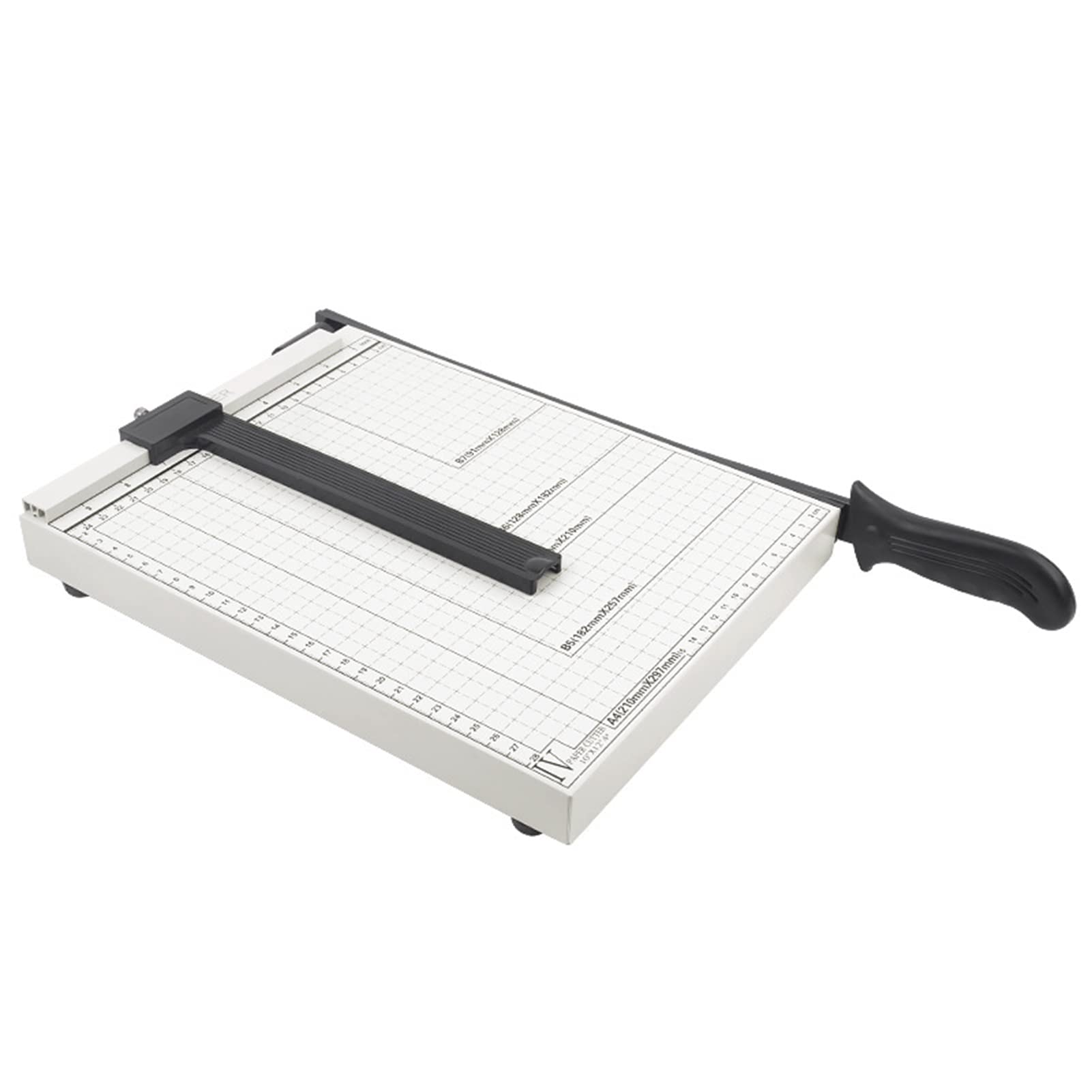 Taglierina per carta 12 pollici, taglierina in metallo per casa, studio fotografico, scuola, impugnatura comoda, scala ad alta precisione e robusta, taglia 10 fogli A4 alla volta (30 x 25 cm)