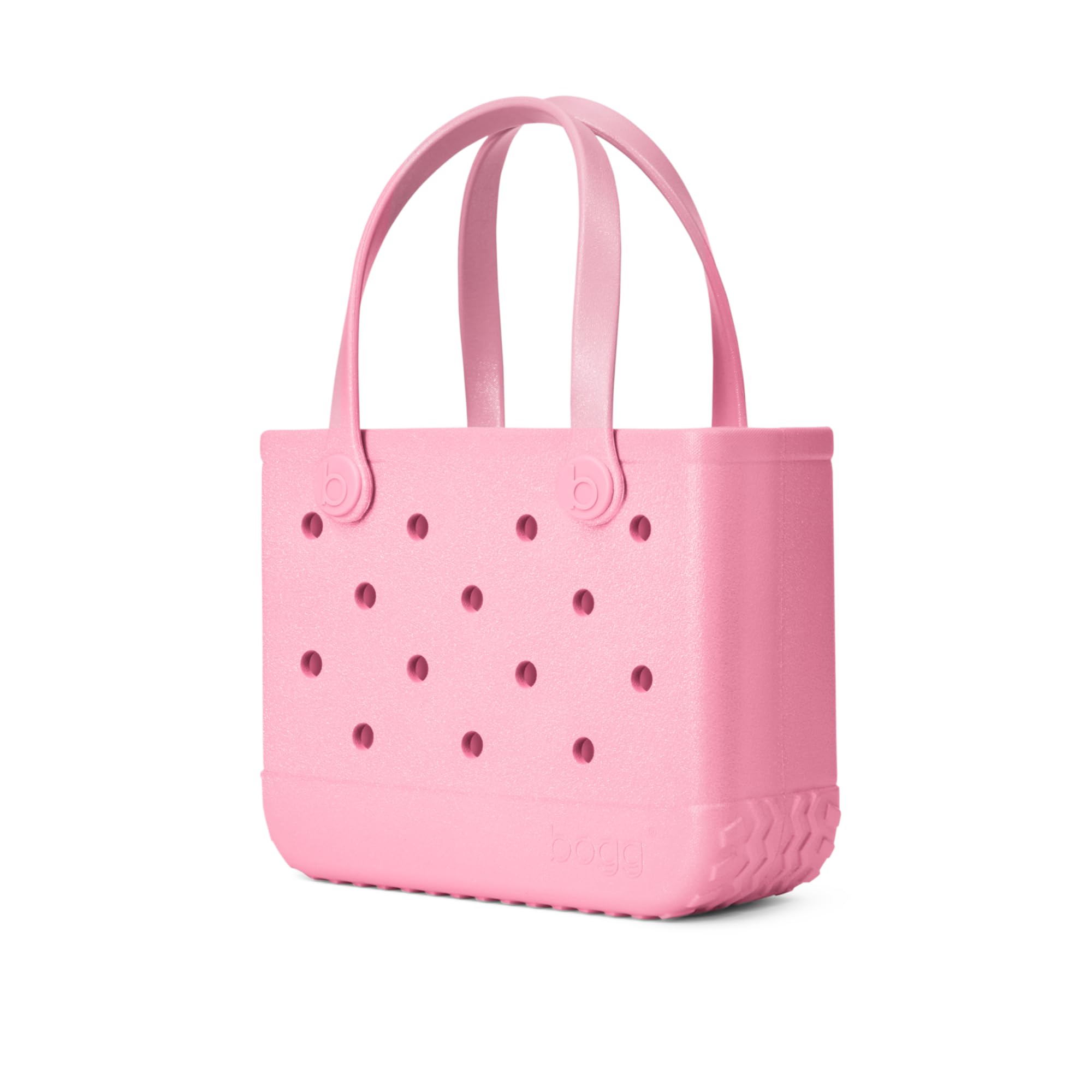 BOGG BAG Bitty Small Tote – 11” x 8.5” x 4.5” – Durable, Washable, Tip-proof – Beach, Pool, Boat, Work, Sports (Bubblegum Shimmer)