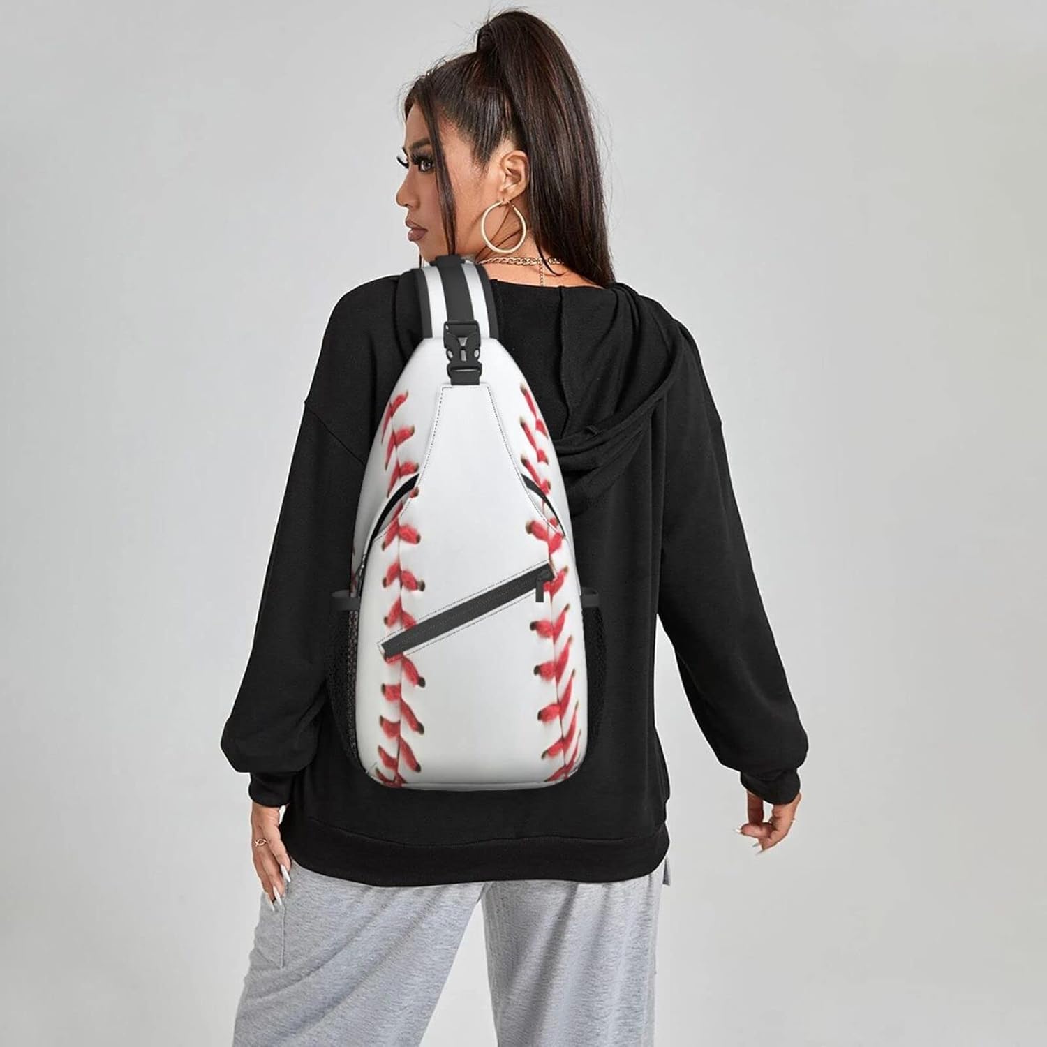 Famame Baseball Sling Backpack Chest Bag Crossbody Shoulder Bag Gym Cycling Travel Hiking Daypack For Men Women, Multicolor - Image 6