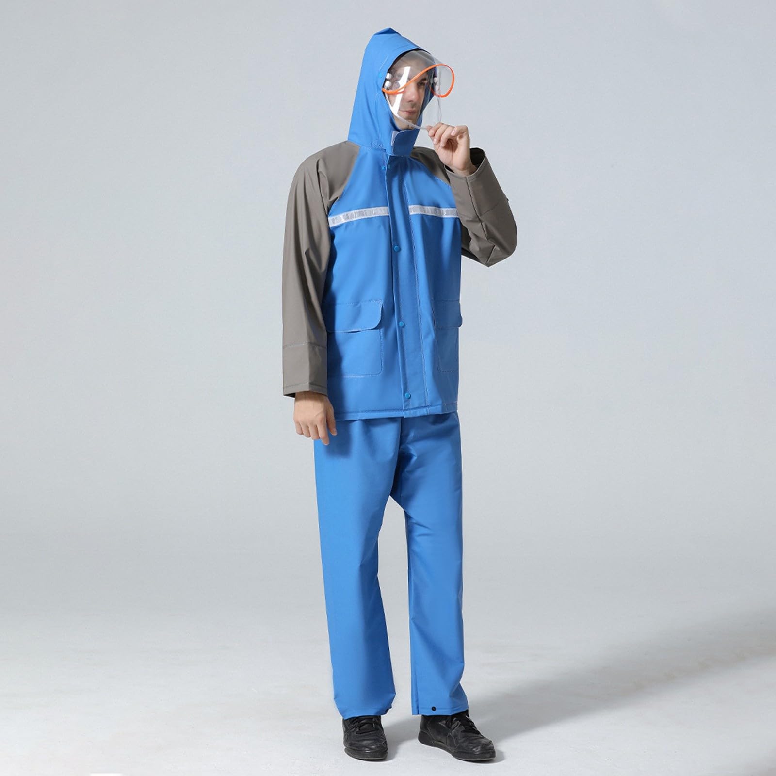 Wasserdichter Anzug, reflektierend, Regenmantel, robuste Hose, wasserdichte