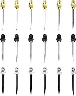 FOX SMILING Dart Steel tip Converter Points 2BA, 18PCS Replacement Tips for Soft Tip Become Metal Needel Tips Darts (18pcs Iron Tips)