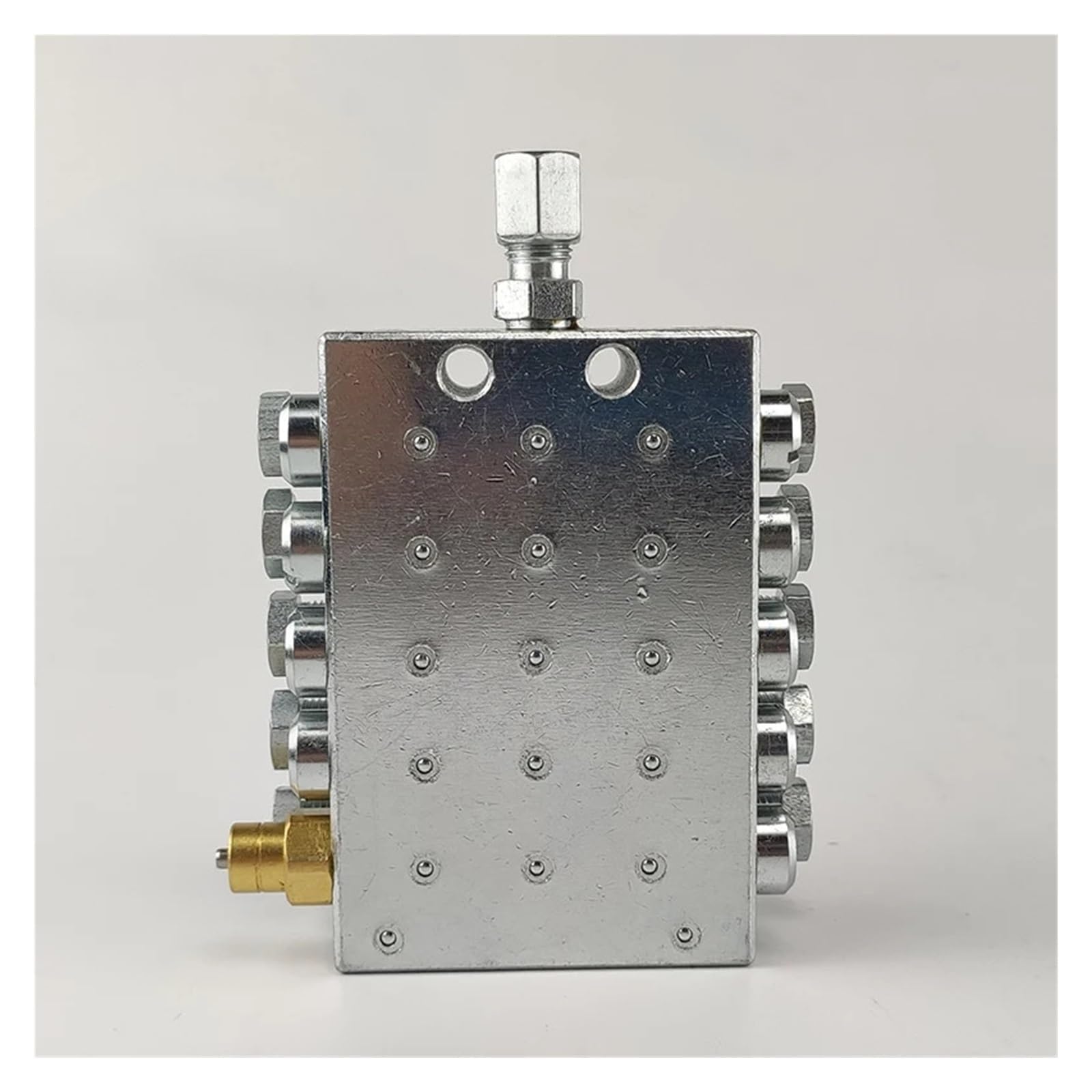 Distribuidor lubricante de bloque distribuidor de grasa de 10-12 vías | Válvula Divisora ​​Lubricación Progresiva Entrada 6MM Salida 6MM(JPQ12-12WAY)