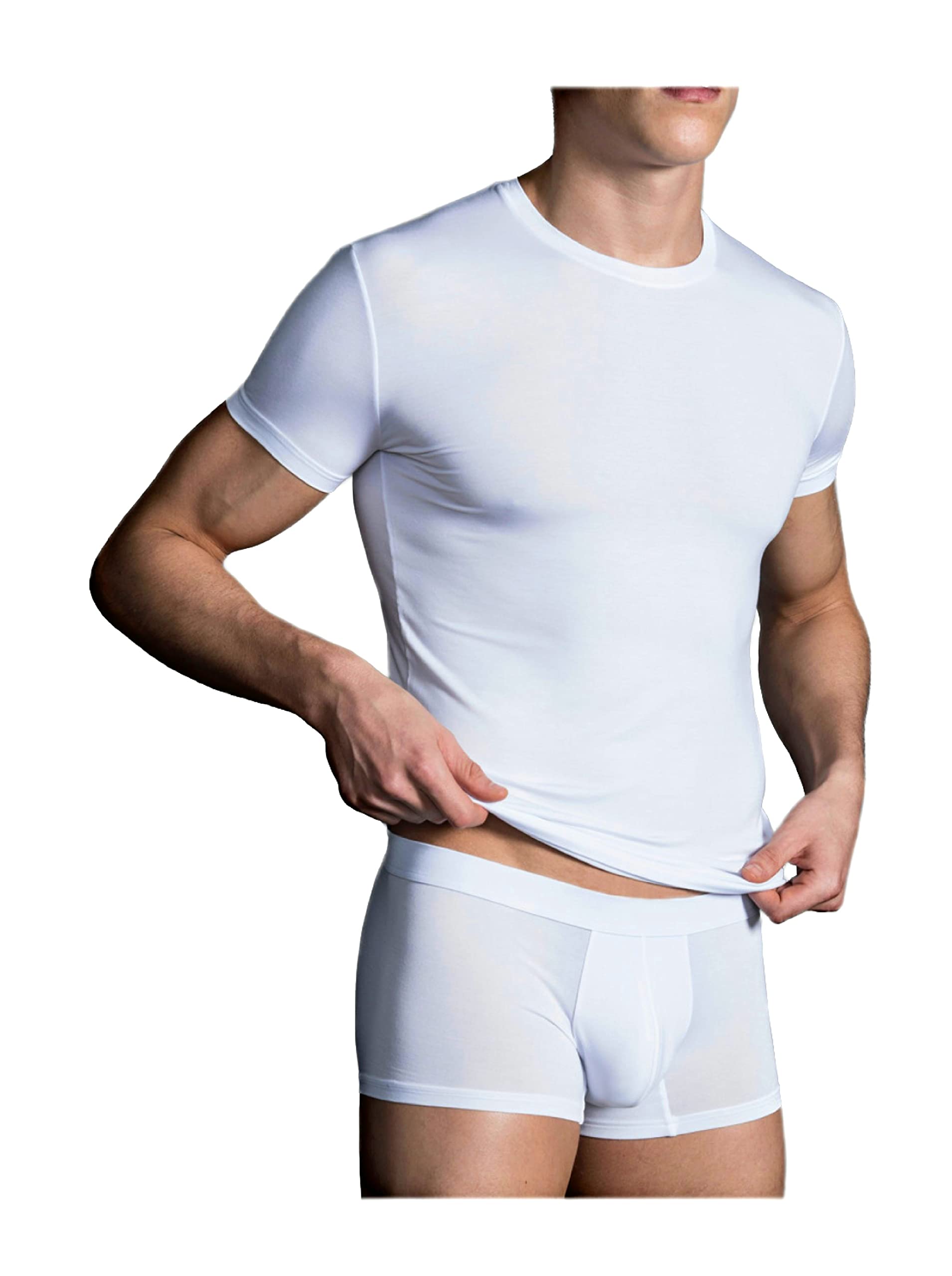 Enrico Coveri Maglietta Intima Uomo Felpata Elasticizzata Offerta 3-6 Pezzi Maglia Intima in Caldo Cotone Elasticizzato Invernale Cotone Top No Stress 1010