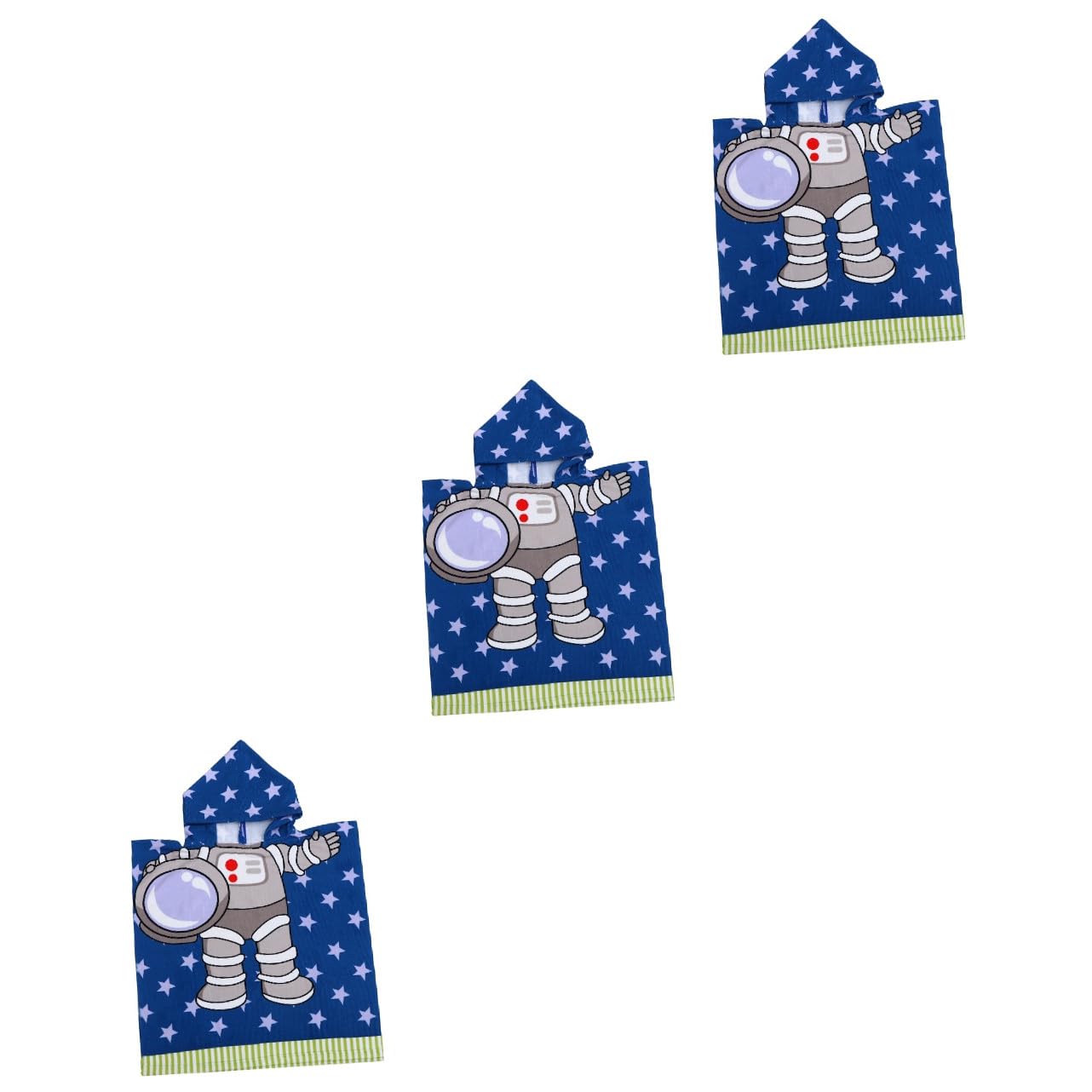 MAGICLULU 3 Piezas Capa para Niños Batas De SPA Poncho De Bebe Toalla Toallas para Niños Pequeños Toalla con Capucha para Bebé Toalla De Baño para Niños Pequeños Blue Poliéster (poliéster)