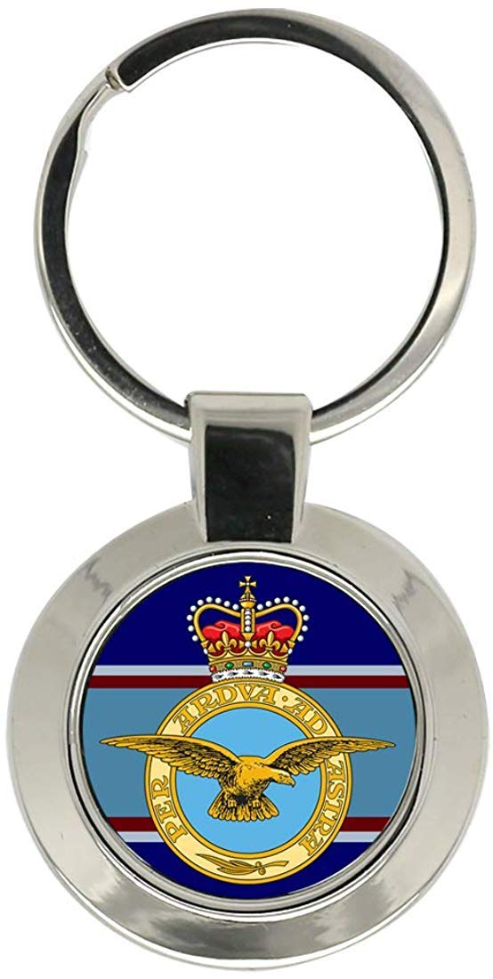 Giftshop Uk Unisex Silver Coloured Metal Royal Air Force Key Ring
