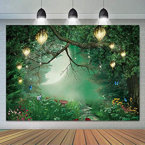Spring Enchanted Fairytale Forest Backdrop for Photography Mushroom Wonderland Photo