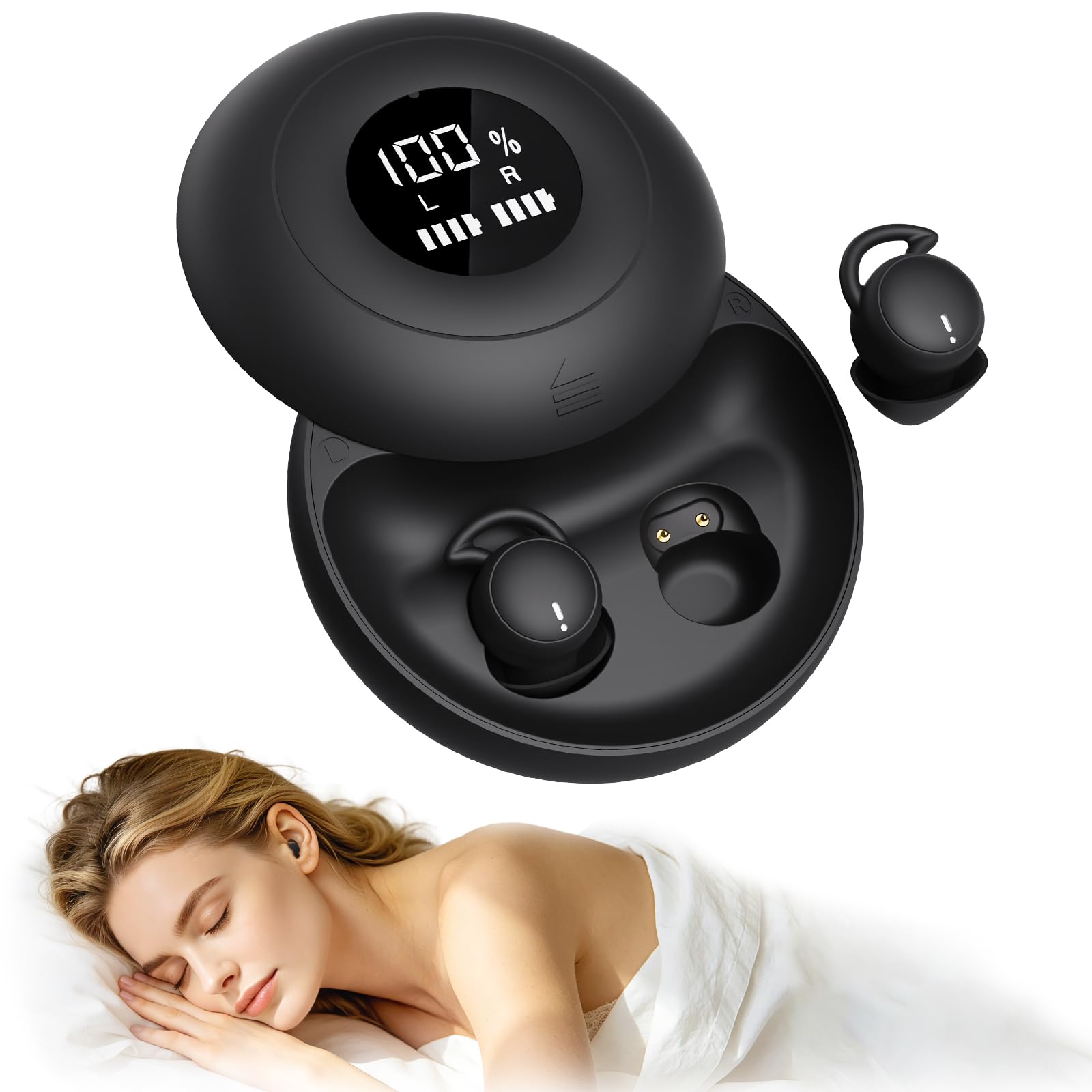 Sleep Earbuds Bluetooth with Noise Blocking for Side Sleepers (Niecase)