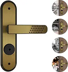 Fechadura Stam porta de madeira externa tetra 1800/21 espelho oxidado