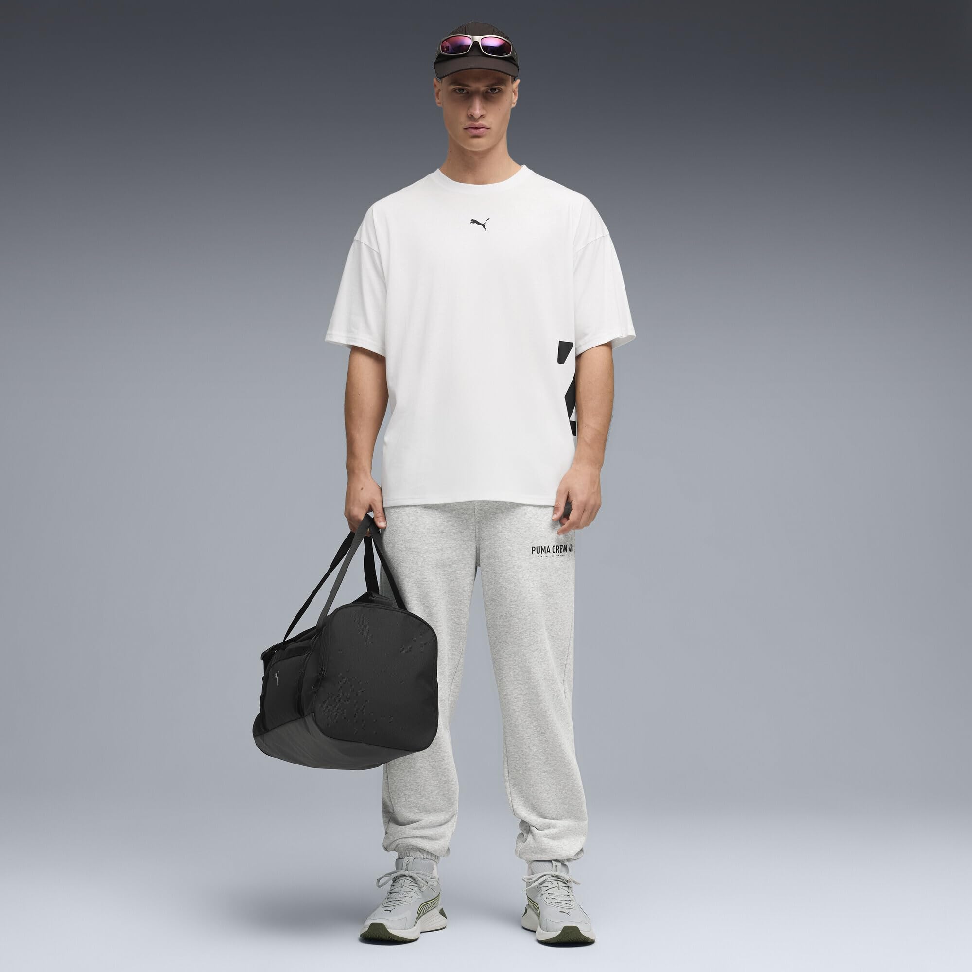 PUMA - M Graphics French Terry Jogger, Pantaloni in Maglia Unisex - Adulto