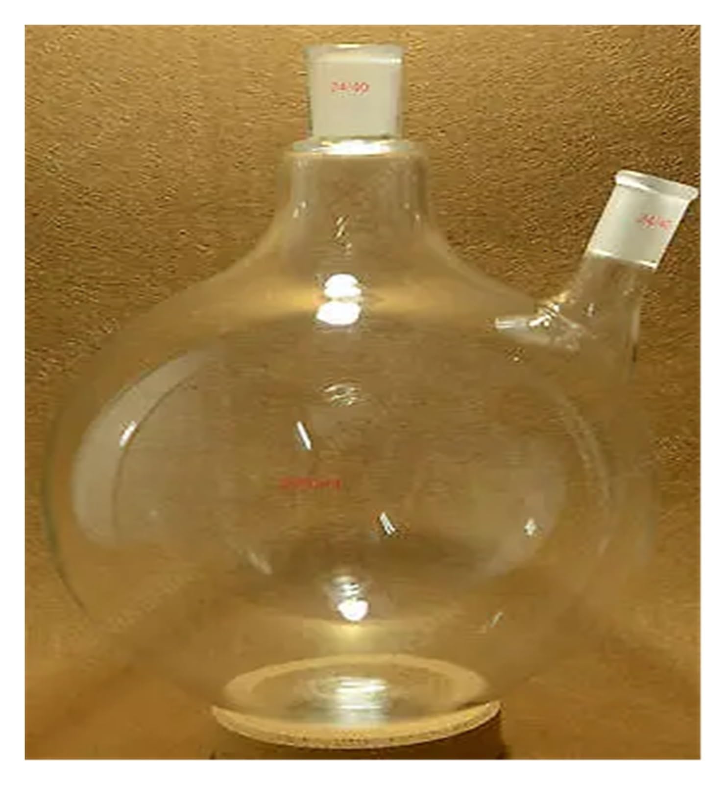 5000 ml, 24/40,2 cuellos, matraz de vidrio de fondo redondo, 5 l, cuello gemelo, botella de química de laboratorio