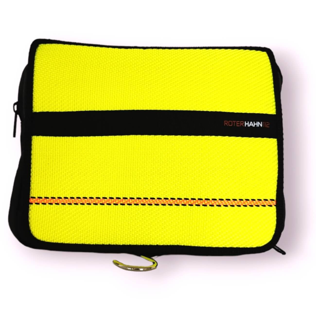 Waschtasche Felix | Feuerwehr – großer Kulturbeutel/Toiletry Bag zum Aufhängen, aus Feuerwehrkleidung oder Schlauch, Verschiedene Designs (Schlauch Gelb)