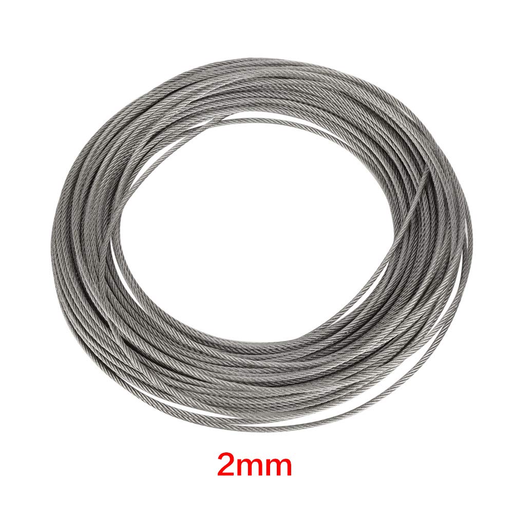 Cavo in Acciaio Inossidabile 304 20 M Filo Metallico 2 mm 2,5 mm 3 mm