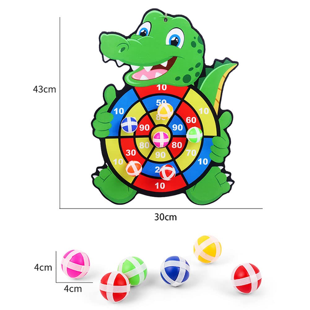 Cartone Animato Giocattolo for Freccette all'aperto Comodo con Gancio Lancio di Palla Giocattolo Appiccicoso Lancio Giochi educativi for Bambini Regalo di Festa (Coccodrillo)