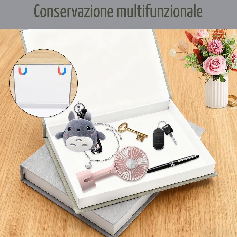 Set Di 3 Libri Decorativi Per La Casa, Libri Decorativi, Librida Tavolino, Scatole Impilabili In Lino, Libri DecorativiFinti, Per Librerie e Tavolini Da Caffè