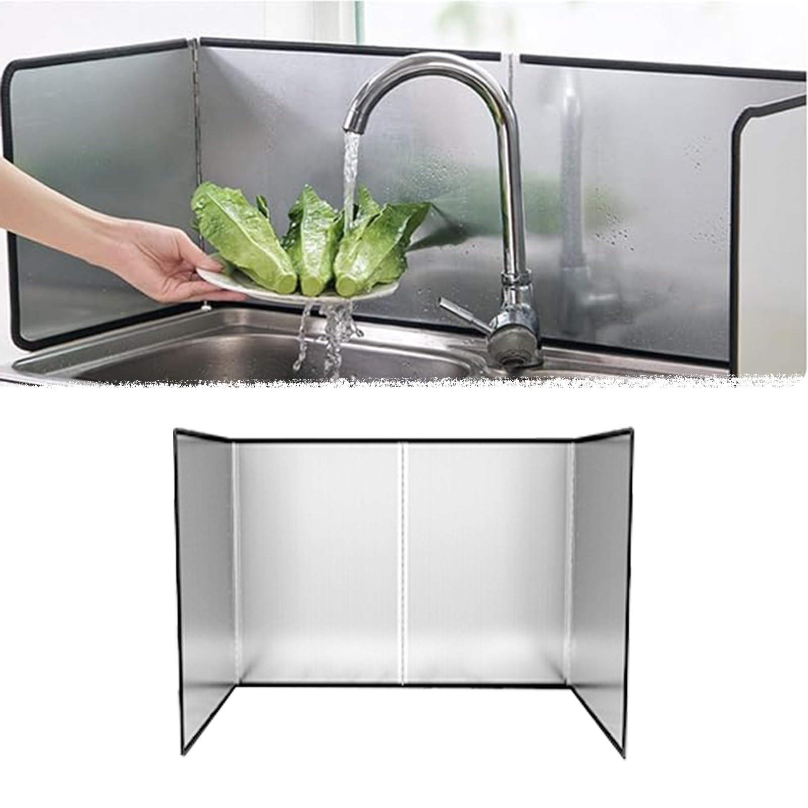 Protector contra salpicaduras de estufa y protector contra salpicaduras de fregadero, cubierta de estufa ignífuga y a prueba de quemaduras para seguridad y limpieza de la cocina
