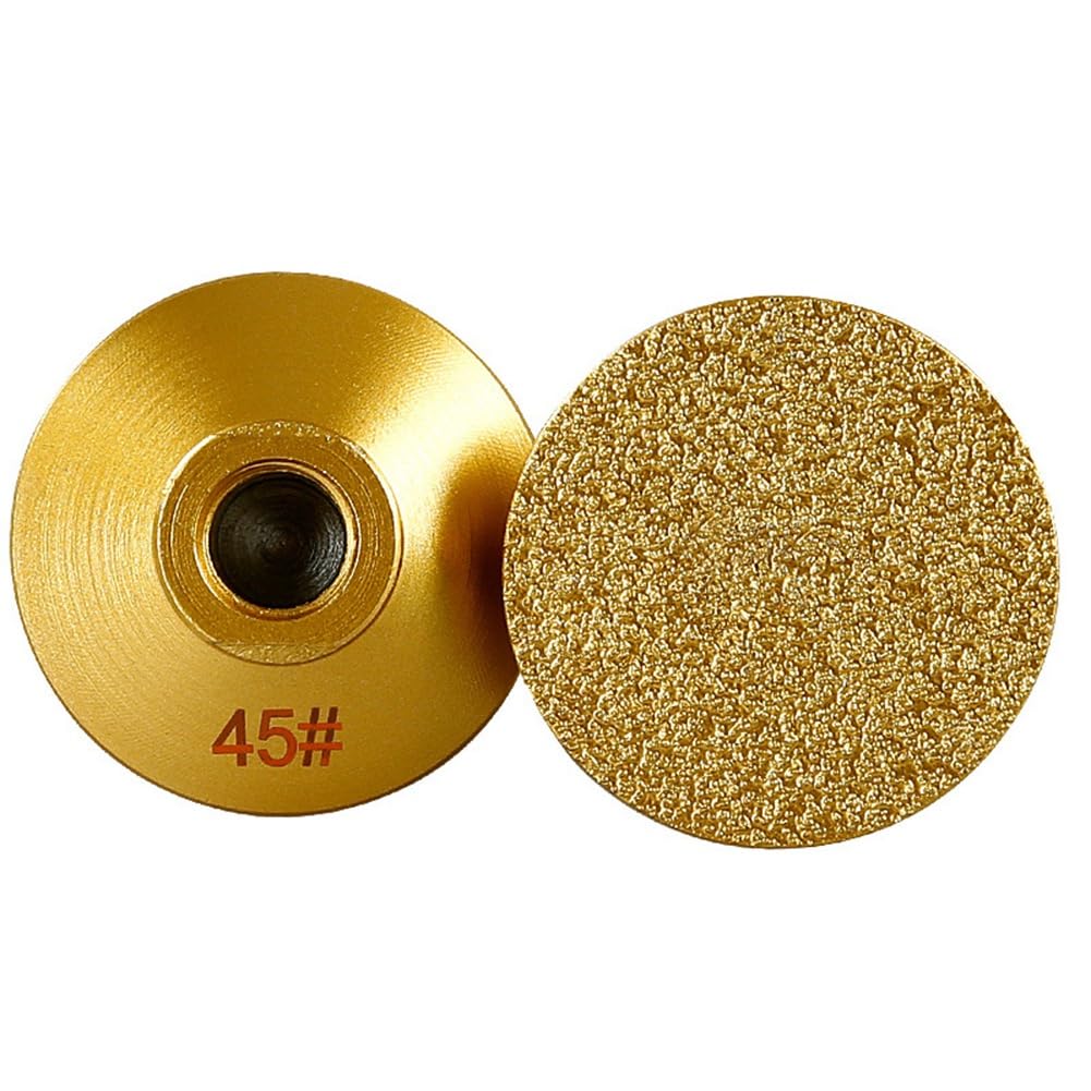 Yuattory Gold 2Pcs 45 M10 Brazed Flat Grinding Abrasive Polishing Stone Marble Quartz Cobblestone Grind