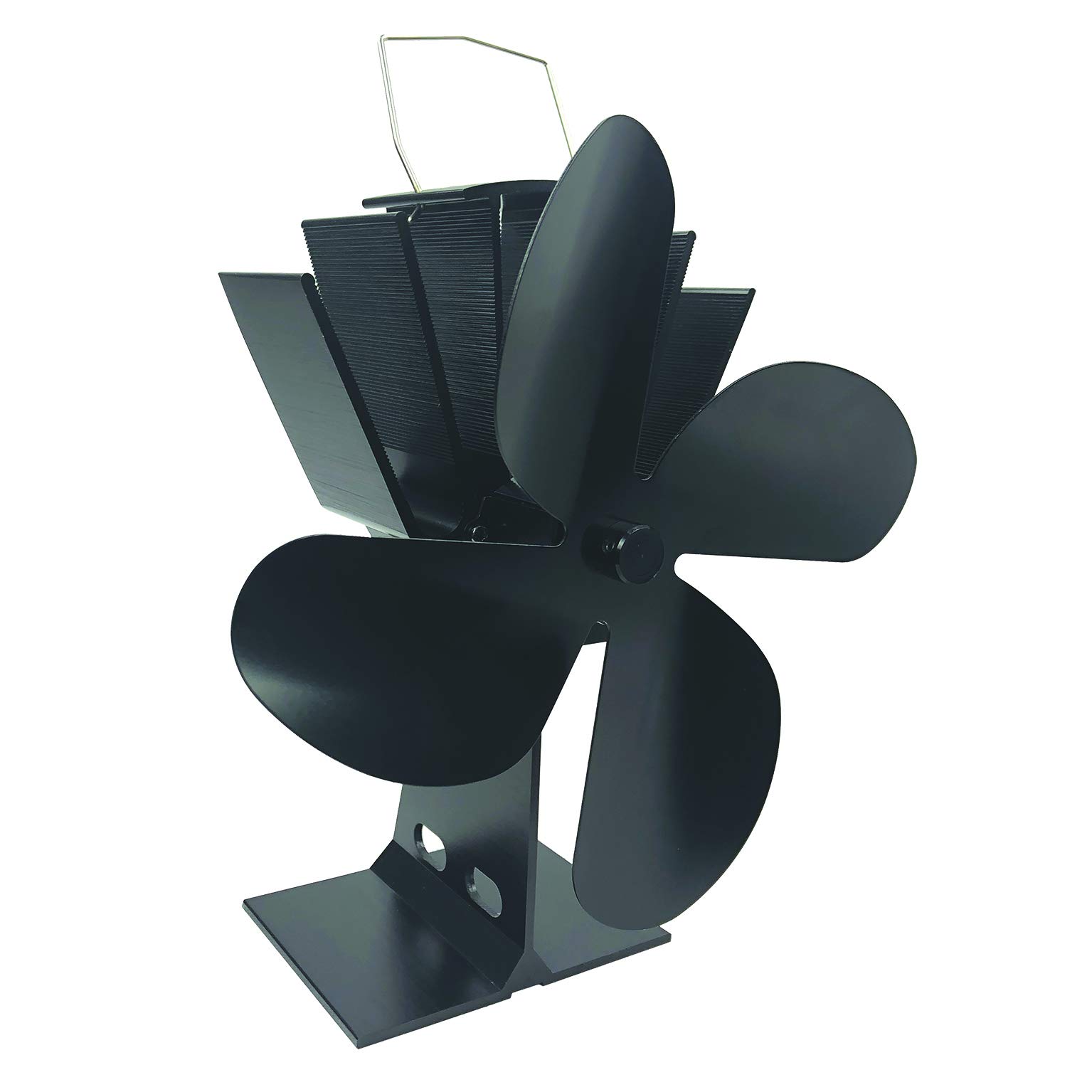 Ventilador de estufa alimentado por calor | Ventilador de 4 aspas | Funcionamiento silencioso y distribución eficiente del calor y respetuoso con el medio ambiente para leña/quemador de leña/chimenea,