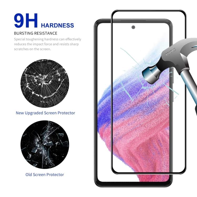 Image of Casodon Tempered Glass Screen Protector Guard for Oneplus Nord CE 3 Lite 5G with Easy Installation Kit (Black)