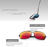 Vista 3 de SUNGAIT lentes de sol polarizados rectangulares livianos con protección 100% contra rayos UV