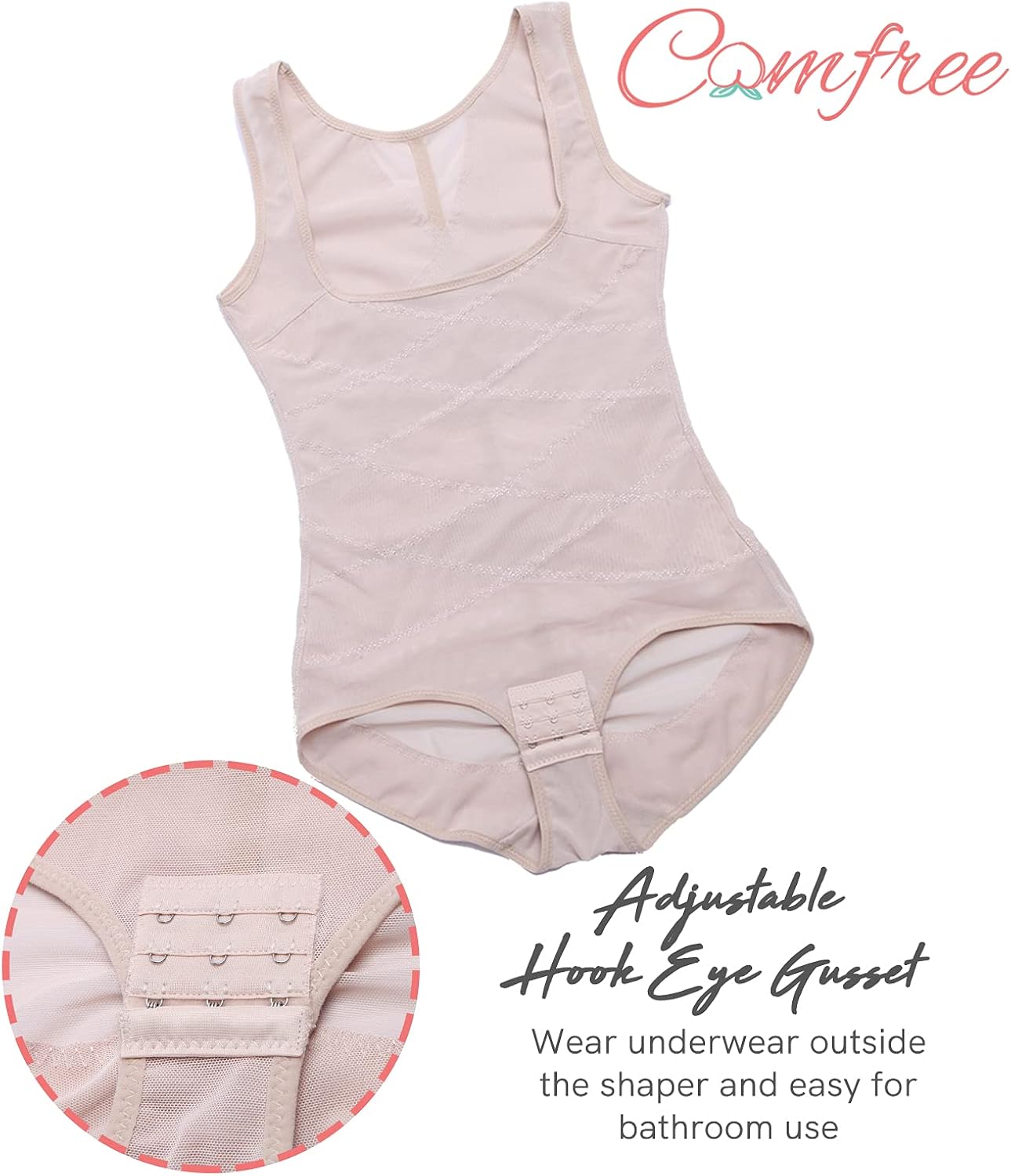 Vista 5 de COMFREE Body para mujer con control de barriga y adelgazamiento