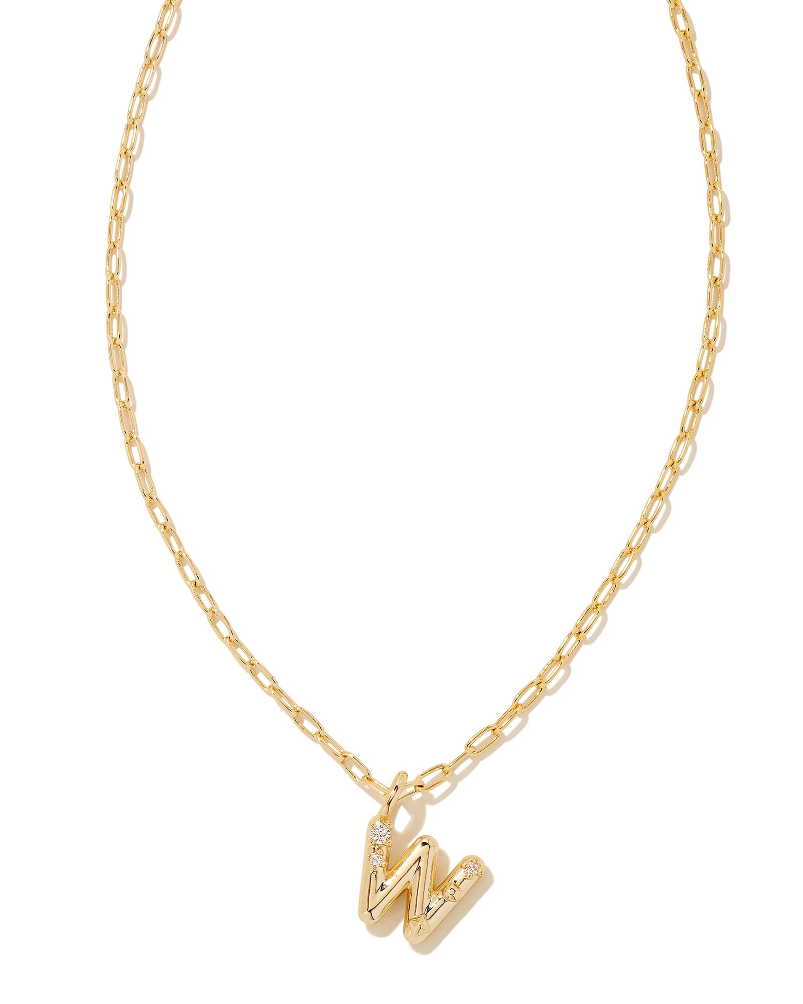Kendra Scott Crystal Letter O Short Pendant Necklace
