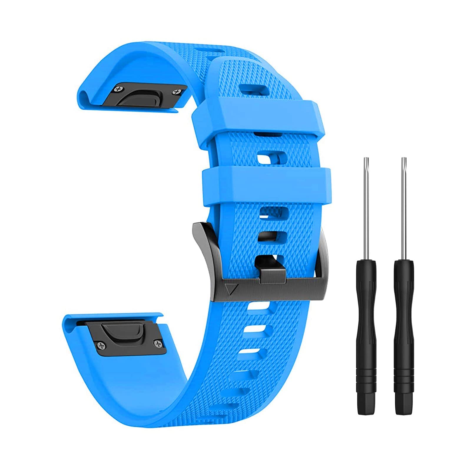 Compatible Fenix 5X Band 26mm Width Soft Silicone Watch Strap for Fenix 6X/Fenix 7X/Fenix 5X Plus/Fenix 6X Pro/Fenix 3/Fenix 3 HR/Tactix/Descent MK1/D2 Delta PX/D2 Charlie